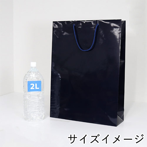 ツヤありPP加工！シコン（紫紺）色で持ち手紐付きの高級ギフトバッグ