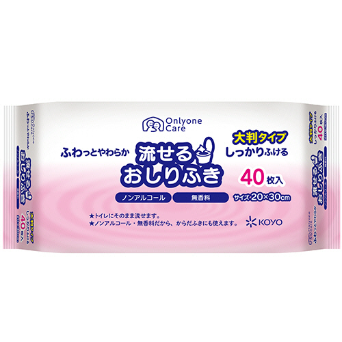 流せるおしりふき ﾉﾝｱﾙｺｰﾙﾀｲﾌﾟ 無香料 1ｾｯﾄ(960枚:40枚×24枚)画像