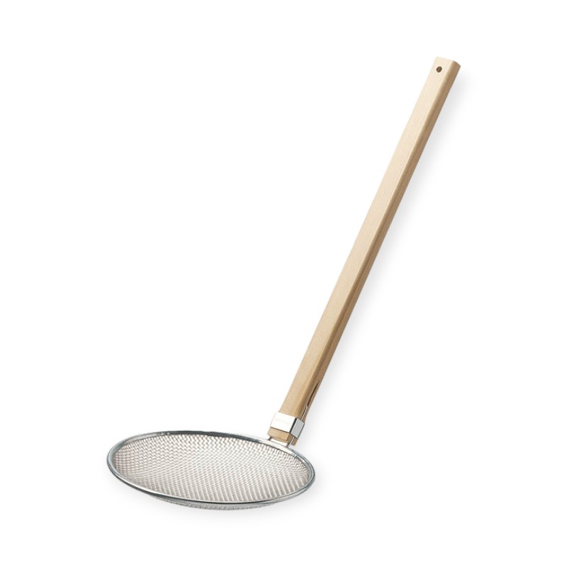 調理用品 TS 木柄そば揚 厚網 18cm 10142画像