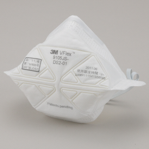 VFlex 使い捨て式防じんﾏｽｸ 9105JS DS2 個別包装 1ｾｯﾄ(200枚:20枚×10箱)画像