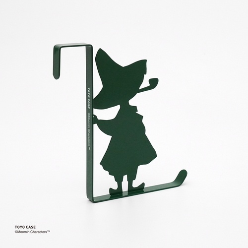 ドアフック　ムーミンシリーズ　スナフキン 正面からスナフキンのイラストが描かれたドアフックが見える状態