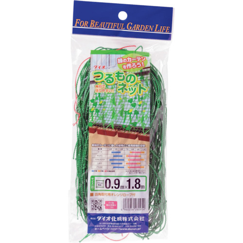 つるもの園芸ﾈｯﾄ 緑 10cm角目 幅0.9m×長さ1.8m 1枚画像