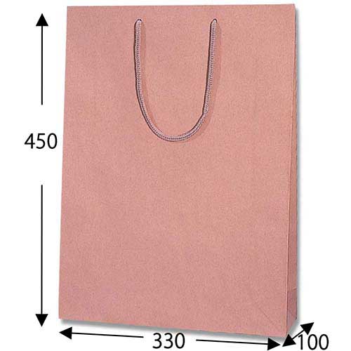 マットな塗工タイプでローズレッドの手提げ紙袋