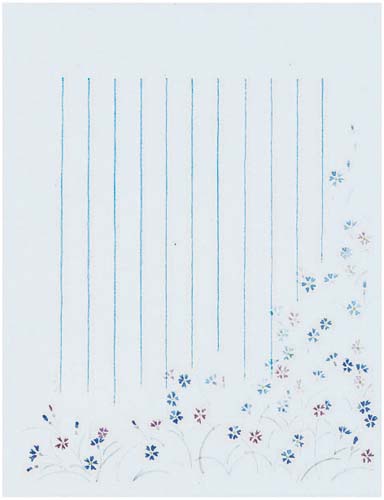 便箋花風雅　色紙判　縦罫１０行３０枚