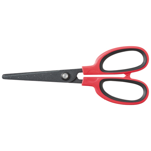 ﾌｯ素刃はさみ 刃先先丸 刃渡り65mm ﾚｯﾄﾞ 1ｾｯﾄ(10本)画像