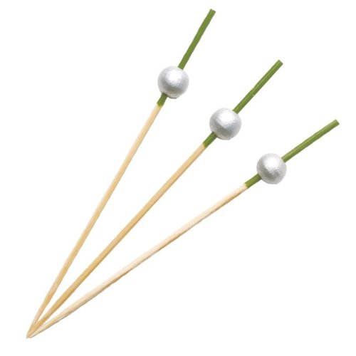 竹串 珠かんざし串(銀) 9cm 100本入 萬洋 [ケース販売]