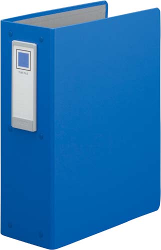チューブＦロングＢ青Ａ４縦背幅１０８ｍｍ２穴４冊