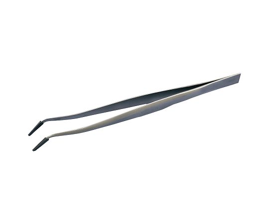 先端ゴムキャップ付ピンセット　Feather　Pick　160×10mm　先曲り