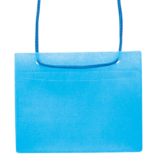 ｶﾗｰ吊下げ名札 名刺ｻｲｽﾞ 青 1ﾊﾟｯｸ(50個)画像