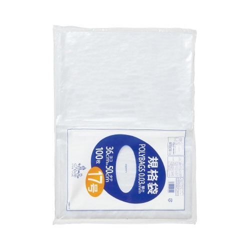 ポリバック規格袋　１７号０．０３ｍｍ１００枚入画像