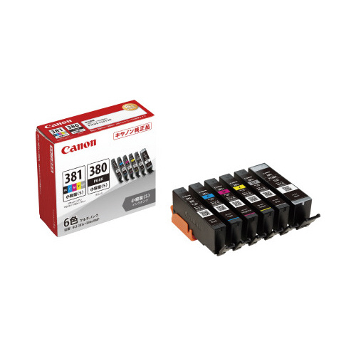 純正インク　ＢＣＩ－３８１ｓ＋３８０ｓ　少量６色画像