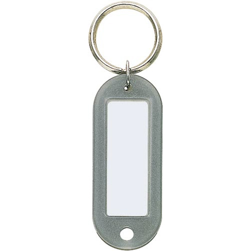 キーホルダー型名札両面大ＰＰ製４２×１７灰×１０画像