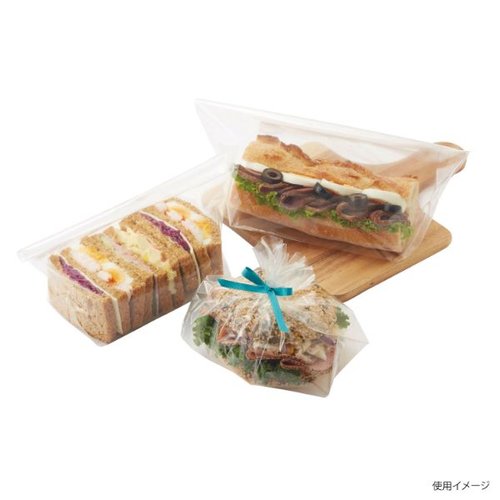 OPP袋 OPベーカリー袋 亀底20-15 ノッチ付 無地 バラ出荷 HEIKO(シモジマ)画像