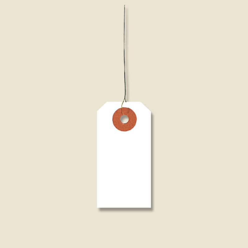 荷札　豆　３０×６０　白＜９０＞画像