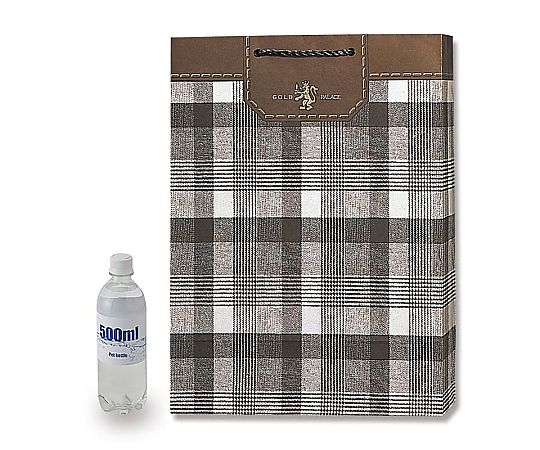 HEIKO 紙袋 デラックスチャームバッグ カスタム(DXKA) ゴールドチェック 10枚画像