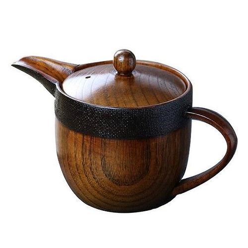 急須 布貼り 小 漆 木製 ティーポット 天然木 食器画像