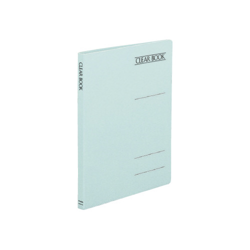 クリヤーブックフラットファイル　Ａ４縦２穴８Ｐ　青画像