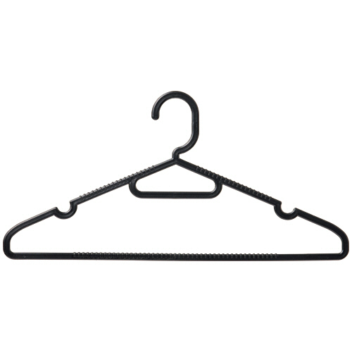 ｽﾘｯﾄ付ﾊﾝｶﾞｰ ﾌﾞﾗｯｸ 1ﾊﾟｯｸ(10本)画像