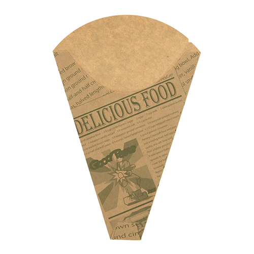 クレープ三角袋 M 04 茶 100枚画像