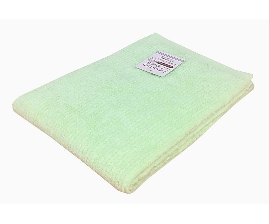 バスタオル 無撚糸リブカラー 60×120cm GREEN 1セット（10枚入）画像