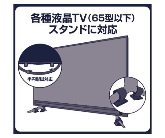 安心テレビストッパー 側面から見たパッケージ、取り付け部分が強調された様子