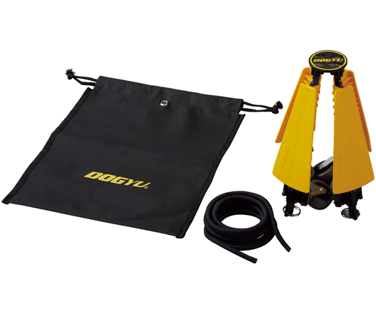 コンパクトカート　エックスカート　耐荷重65kg　黄　350×450×100mm シンプルなデザインのカートが横から見える状態