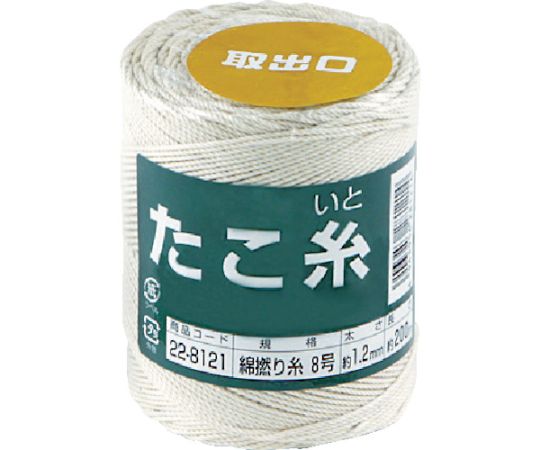 たこ糸　綿撚り糸　#8
