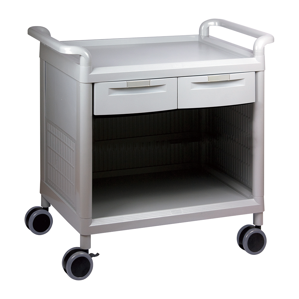 モバイルストアーカート（収納ケース付）　浅型2個画像