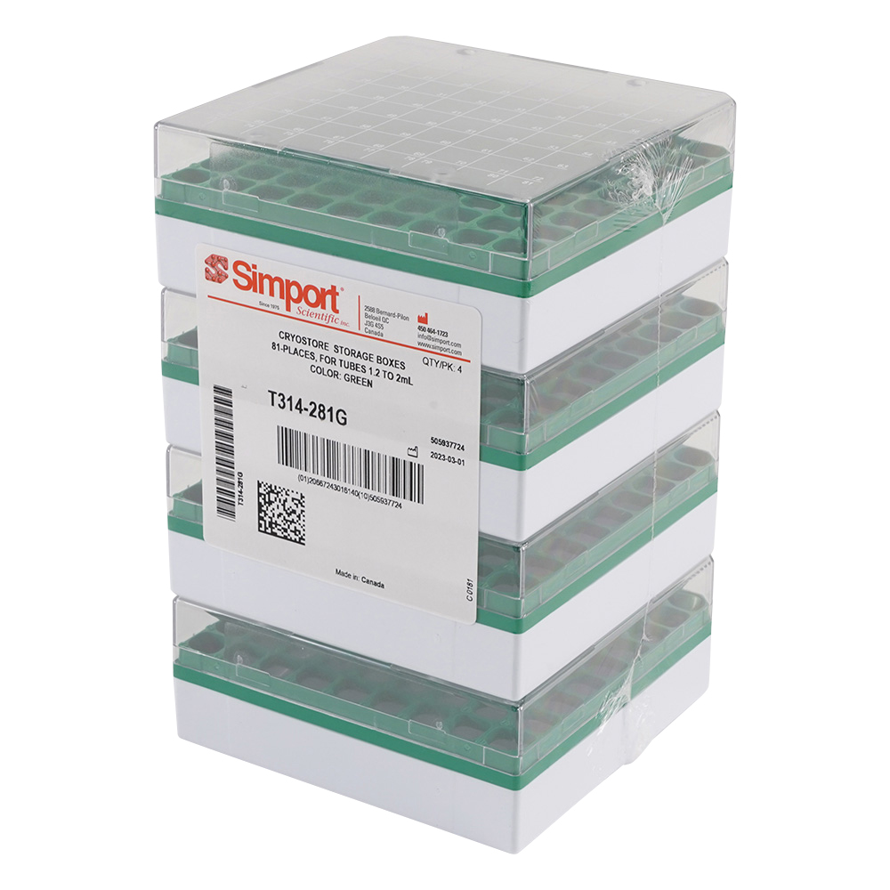 クライオストレージボックス　Cryostore（TM）　緑　4個入画像