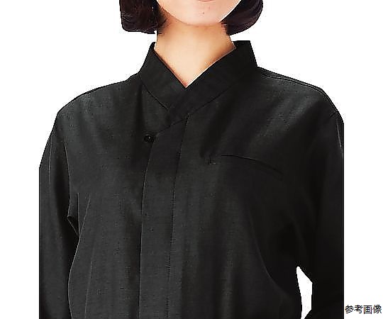 和風風格子シャツ コン S 生地の質感が強調された前面のアップショット