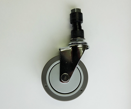 キャスター ゴム止め式 23mm用 グレー φ75mmストッパー無