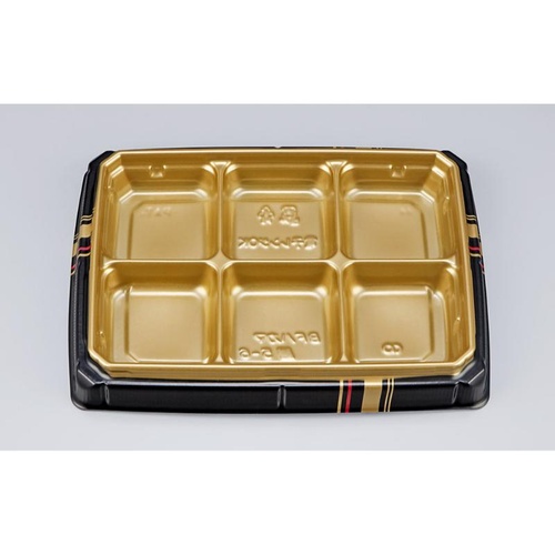 シーピー化成 弁当容器 BFハカマ膳5-6 四辻金 本体(N)画像