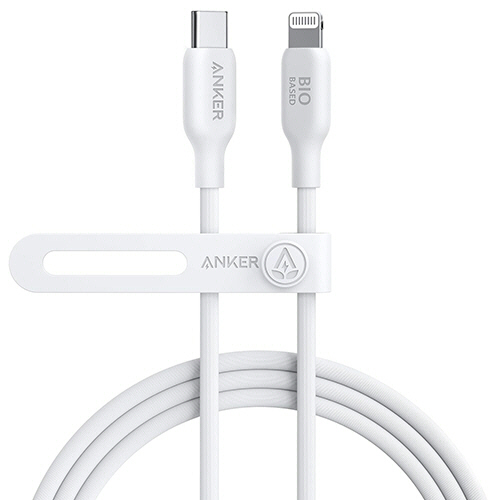 ANKER 541 ｴｺﾌﾚﾝﾄﾞﾘｰ USB-C&ﾗｲﾄﾆﾝｸﾞｹｰﾌﾞﾙ 1.8m ﾎﾜｲﾄ 1本