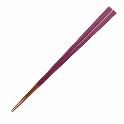 箸 23cm 太 Cocochi 天然木 紫画像