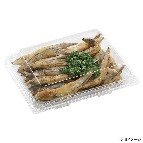フードパック SAK 15-12(38) OPS エフピコ 透明なパッケージに入った複数のカラフルな食品用容器が並んでいる様子