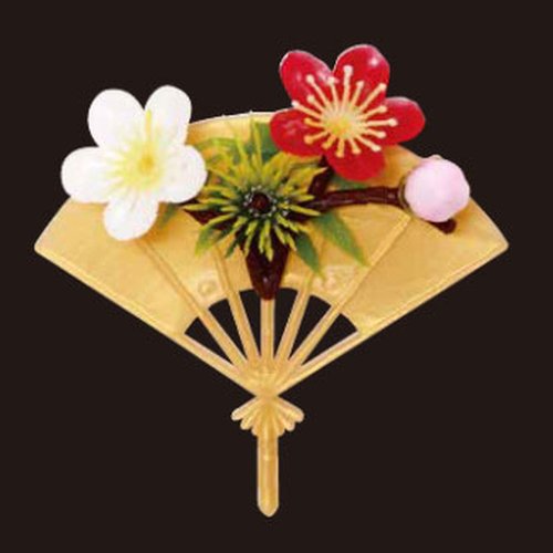 造花 飾扇松竹梅 大黒工業 [バラ販売]画像
