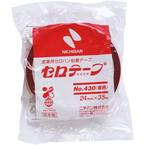 着色セロテープ　赤　２４ｍｍ×３５ｍ５巻入画像