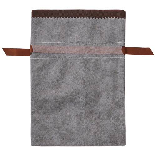 不織布ﾘﾎﾞﾝ付きｷﾞﾌﾄﾊﾞｯｸﾞ ﾌﾞﾗｳﾝ 19×27.5×10cm 1ﾊﾟｯｸ(10枚)画像