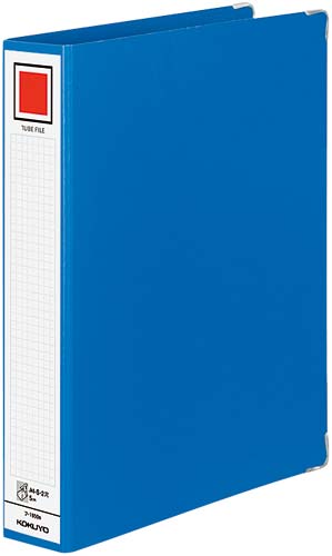 チューブファイルＭタイプ青Ａ４縦背幅６４ｍｍ４冊