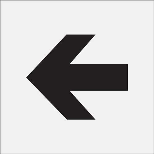 ｽﾃﾝｼﾙ 矢印(中) 文字ｻｲｽﾞ150×180mm 1枚画像