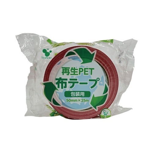 再生ＰＥＴ布テープＮｏ．１６０５　赤　３０巻画像