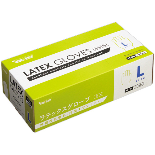 ﾗﾃｯｸｽｸﾞﾛｰﾌﾞ 粉なし L 1箱(100枚)画像