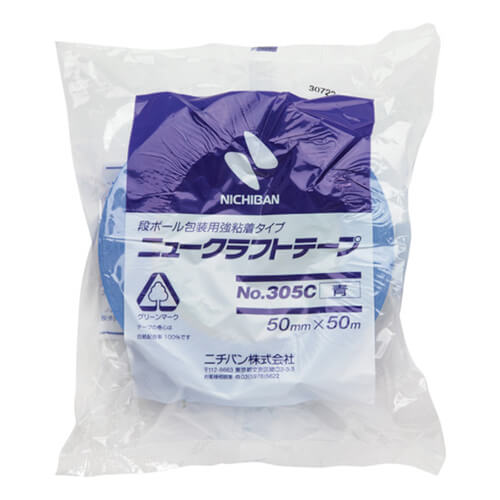 ニチバン ニュークラフトテープNo.305C青 50mm×50m 305C450画像