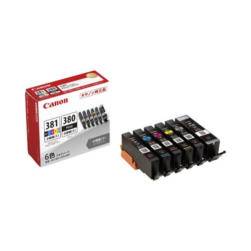 純正インク　ＢＣＩ－３８１ｓ＋３８０ｓ　少量６色画像