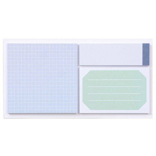 EMILy ふせん ｱｿｰﾄ 002(ﾌﾞﾙｰ系) 1ｾｯﾄ(5ﾊﾟｯｸ)画像