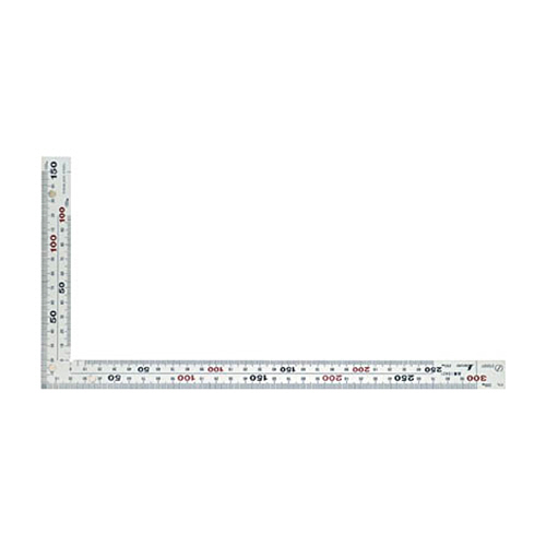 曲尺 厚手広巾 30cm 表裏同目 8段目盛 ﾏｸﾞﾈｯﾄ付 JIS ｼﾙﾊﾞｰ 1本画像