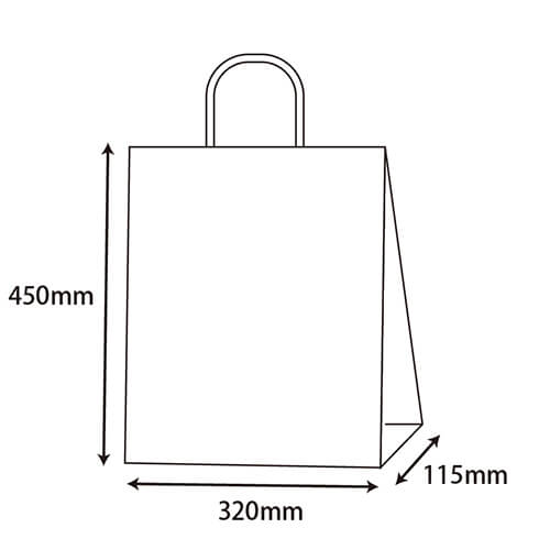 お菓子や小物に！出し入れスムーズな手提げ紙袋（茶）