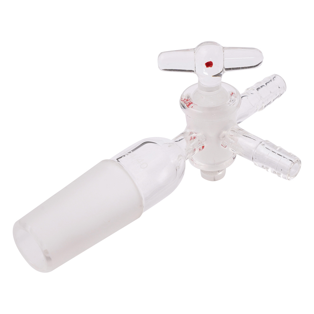 ジョイント付三方コック　ガラスコック　TS24／40画像