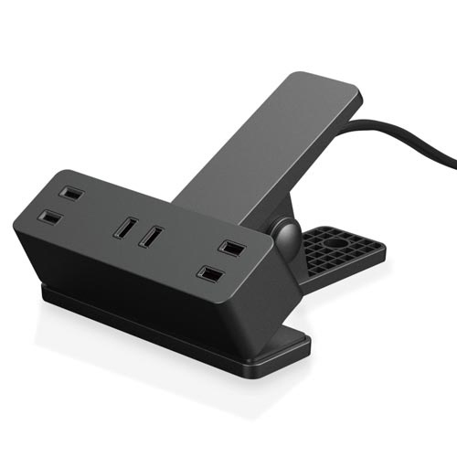 クリップタップ　３個口　３ｍ　雷ガード付　ブラック画像