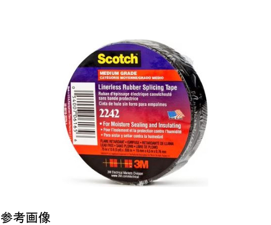 スコッチ®自己融着絶縁テープ2242 ブラック 19mm×4.5m 1箱（24巻）